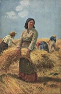 ** T2/T3 A Warm Day. Harvest, Folklore Art Postcard. S: Prof. E. Henseler (EK) - Non Classificati