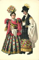 ** T1/T2 Magyar Népviselet / Hungarian Folklore, Litho - Non Classés