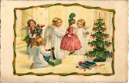 * T2 Children Art Postcard At Christmas. A.R. B. Dondorf No. 2482. Litho S: Pauli Ebner - Unclassified