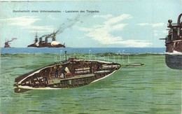 T2 Durchschnitt Eines Unterseebootes, Lanzieren Des Torpedos / WWI K.u.K. Kriegsmarine Submarine Launching A Torpedo + K - Unclassified