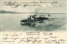 T2/T3 1906 Torpedoboot In Fahrt / Torpediniera In Corsa / Osztrák-Magyar Haditengerészet Torpedórombolója. M. Clapis / A - Zonder Classificatie