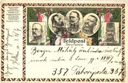 T2/T3 1916 Tábori Posta A Központi Hatalmak Katonai Vezéreivel; Borocvic Bonja, Erzherzog Eugen, Alexander Von Krobatin, - Sin Clasificación