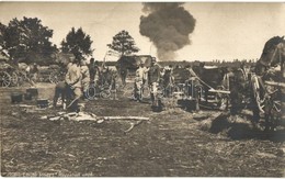 * T1/T2 1917 Megzavart Ebéd. Gerő László Főhdgy. Hadifénykép Kiállítás / WWI Hungarian Military, Explosion During Lunch. - Zonder Classificatie