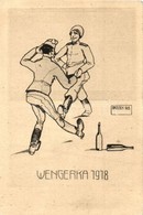 ** T2/T3 1918 Wengerka. Békekarikatúrák / Friedenskarikaturen / WWI Polish-Hungarian Bounce Dance, Peace Caricatures, So - Non Classificati