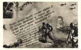 T2/T3 Minden Elmúlik Egyszer... Második Világháborús Katonai Motívumlap / WWII Hungarian Military Motive Card (EK) - Unclassified