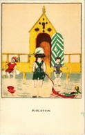 ** T2 Balaton. Egy Jó Kislány Viselt Dolgai I. Sorozat 2. Szám / Hungarian Art Postcard S: Kozma Lajos - Zonder Classificatie