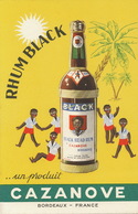 Publicité Rhum Cazanove Bordeaux Rum Advert  Black Head Rum No Postcard Back - Jamaïque
