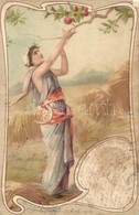 T4 Art Nouveau Lady, Litho (pinholes) - Zonder Classificatie
