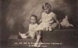 ** T1/T2 Princess Joséphine Charlotte Of Belgium, Baudouin Of Belgium - Non Classés