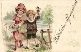 T2/T3 Children Greeting Card, Fritz Schardt Decorated Litho (EK) - Unclassified