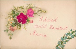 * T2 Floral Greeting Card, Emb. Litho Silk Card (EB) - Ohne Zuordnung
