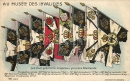 ** T1/T2 Les Huit Premiers Drapeaux Pris Aux Allemands / WWI French Propaganda, Eight First Flags Taken From The German - Non Classés