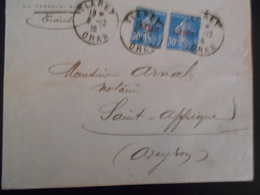 Algerie Lettre De Tiaret 1926 Pour Saint-affrique - Storia Postale