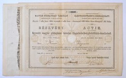 Budapest / Pest 1871. 'Egyesült Magyar Gőzhajózási Társulat - DDSG' Névre Szóló Részvénye 200Ft-ról, Magyar és Német Nye - Unclassified