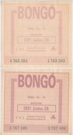 1991. 'Bongó' Sorsjegy (2x) T:I- - Zonder Classificatie