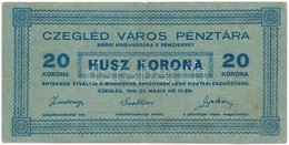 Cegléd 1919. 20K 'Czegléd Város Pénztársa' T:III Kis Ragasztás - Ohne Zuordnung