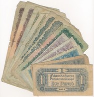 1944. 1P-100P (12x) 'A Vöröshadsereg Parancsnoksága' T:III,III- - Ohne Zuordnung