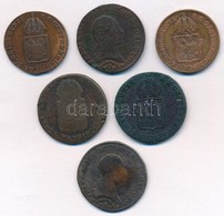 1812-1816. 6db-os Vegyes Rézkrajcár Tétel, Közte 1812O 1kr Cu, 1816B 1/2kr Cu T:2,2-,3 - Sin Clasificación