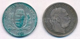 1896KB 1K Ag 'Ferenc József' + 1938. 1P Ag T:2-,2 - Ohne Zuordnung