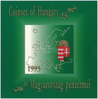 1995. 10f-200Ft (11xklf) Forgalmi Sor Dísztokban, Benne 200Ft Ag 'Deák', 'Magyarország Pénzérméi' Sorozat T:BU Adamo FO2 - Zonder Classificatie