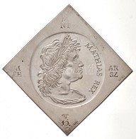 Fritz Mihály (1947-) 1990. 'Mathias Rex' Mátyás Király Emlékcsegely, Ag Csegely Emlékérem (50x50mm) T:2 / Hungary 1990.  - Non Classés