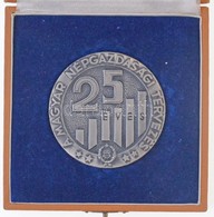 1972. '25 éves A Magyar Népgazdasági Tervezés 1947-1972' Ezüstözött Fém Plakett Dísztokban (60mm) T:1- - Unclassified