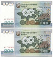 Észak-Korea 2005. 200W (2x) T:I 
North Korea 2005. 200 Won (2x) C:UNC - Non Classés