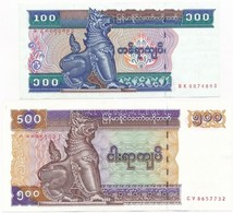 Mianmar 1994. 100K + 500K T:I-,II
Myanmar 1994. 100 Kyats + 500 Kyats C:AU,XF - Non Classés