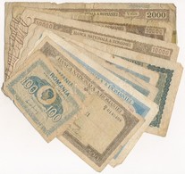 Románia 1941-1946. 10db-os Vegyes Bankjegy Tétel T:III-,IV
Romania 1941-1946. 10pcs Of Various Banknotes C:VG,G - Non Classés