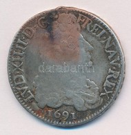 Franciaország 1691N 1E Ag 'XIV. Lajos' Montpellier (26,5g) T:2-,3 Fülnyom
France 1691N 1 Ecu Ag 'Louis XIV' Montpellier  - Non Classés