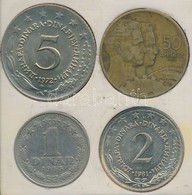 Jugoszlávia 1955. 50D + 1965. 1D + 1972. 5D + 1981. 2D Plasztiktokban T:2,2-
Yugoslavia 1955. 50 Dinara + 1965. 1 Dinar  - Non Classés