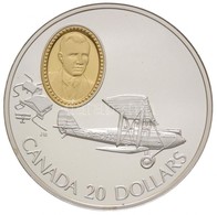 Kanada 1992. 20$ Ag 'de Havilland Gipsy Moth - Murton A. Seymour' Aranyozott Portré, Eredeti Dísztokban Tanúsítvánnyal é - Zonder Classificatie