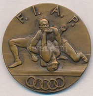 Olaszország  DN 'F.I.A.P.' Br Birkózó érem (38mm) T:1-,2 
Italy ND 'F.I.A.P.' Br Wrestler Medal (38mm) C:AU,XF - Zonder Classificatie