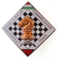 1965. 'BHSB. II. Bajn. Championad - Budapest 1965' Zománcozott Jelvény (36x36mm) T:1- - Unclassified