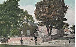 Old Colour Postcard, Scotland, Isle Of Arran, Firth Of Clyde, Millhill Lamlash. Horse And Cart, Houses. - Bute