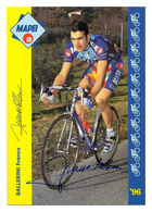 CARTE CYCLISME FRANCO BALLERINI SIGNEE TEAM MAPEI 1996 - Cycling
