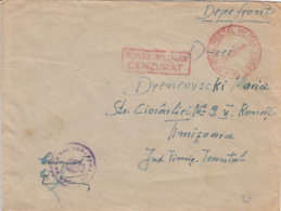 WW2 WARFIELD LETTER, MILITARY CENSORED, POST OFFICE NR 5995 RED STAMPS ON COVER, 1944, ROMANIA - Lettres 2ème Guerre Mondiale