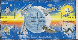 USA Space Block Sheet MNH - United States