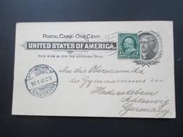 USA 1899 / 1900 3 GA Mit Zusatzfrankaturen Nach Hadersleben Schleswig Mit Ak Stempel! 1x Fahnenspempel Fort Wayne - Cartas & Documentos