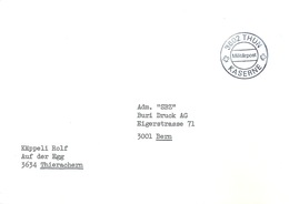 Feldpost Brief  Thun Kaserne - Bern             Ca. 1985 - Annullamenti