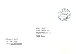 Feldpost Brief  Thun Kaserne - Bern             Ca. 1985 - Oblitérations