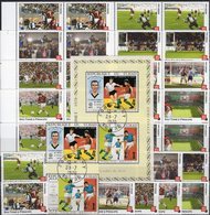 FIFA Fußball 1934 Tchad 309/0,Bl.9,100-500F+4-Blocks ** 90€ Championat Voetball S/s Soccer M/s Sheetlet Bf Football - 1938 – Frankreich