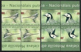 LETONIA /LATVIA /LETTLAND /LETTONIE - EUROPA 2019 -NATIONAL BIRDS.-"AVES - BIRDS - VÖGEL -OISEAUX"- 2 BLOQUES DE 4 - N - 2019