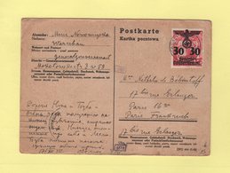 Warschau - General Gouvernement - 17-12-1940 - Carte Postale Destination France - Censure - Guerra Del 1939-45