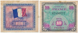 Billet De Banque Dix Francs Drapeau Tricolore France Série De 1944 - 1944 Flagge/Frankreich