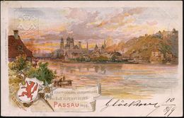 PASSAU 2 1899 (10.8.) 1K Auf PP 5 Pf. Wappen, Grün: XXVIte GENERAL-VERS. Des D.(eutschen) U. OE.(sterr.) ALPENVEREINS (O - Non Classificati