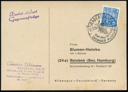 RADEBEUL 1/ Karl-May-Stiftung/ JNDIANER MUSEUM 1958 (17.5.) HWSt = Indianerkopf (mit Feder) Firmen-Kt.Bf. (Reg.-Lochung  - Altri & Non Classificati