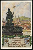Bamberg 1913 (20.4.) PP 5 Pf. Luitpold, Grün: 18. Ordentl. Mitglieder-Versammlung Des Bayer. Verkehrs-Beamten-Vereins =  - Mythologie