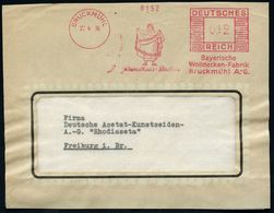 BRUCKMÜHL/ Bayer.Wolldecken-Fabrik.. 1936 (22.4.) AFS = Römer Mit Toga (mit Mäandermuster) Klar Gest. Bedarfs-Vorderseit - Archäologie