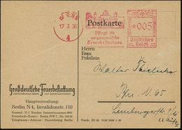 BERLIN/ 4/ Großdeutsche/ Feuerbestattung/ Pflegt Die / Urgermanische/ Feuerbestattung 1936 (17.3.) Dekorat. AFS (Trauend - Archäologie